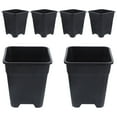 thumbnail image 1 of AURARMLET 6Ud Macetas Cuadradas De Plástico Negro Para Plantas Hogar Con Buena Durabilidad Y Fácil Limpieza, 1 of 6