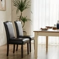 thumbnail image 6 of Aukfa Dining Chairs Set of 2, Kitchen Dining Room Chairs Side Chairs with Nailhead Trim Brown, 6 of 7