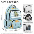 thumbnail image 5 of FUIALDOLG Dinosaur Breakout Print Kids Backpack with Water Repellent Multi-Pocket Bookbag, Side Pockets 17 Inch School Bag for Travel Elementary School Back to School, 5 of 9