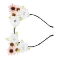 thumbnail image 4 of Diadema de flores, aro de pelo de flores, tocado de oreja bohemio, tocado para lograr más, 4 of 8