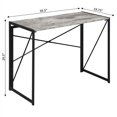thumbnail image 4 of Pemberly Row Folding Desk in Gray Wood Finish and Black Metal Frame, 4 of 9