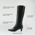 thumbnail image 5 of BURUDANI Women Wide-Calf Knee-High Boots Kitten Heel, Square Toe, Fashion Long Boots, 5 of 8