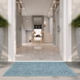thumbnail image 5 of SAFAVIEH Courtyard Darin Botanical Indoor/Outdoor Area Rug, Aqua/Navy, 4' x 5'7", 5 of 14