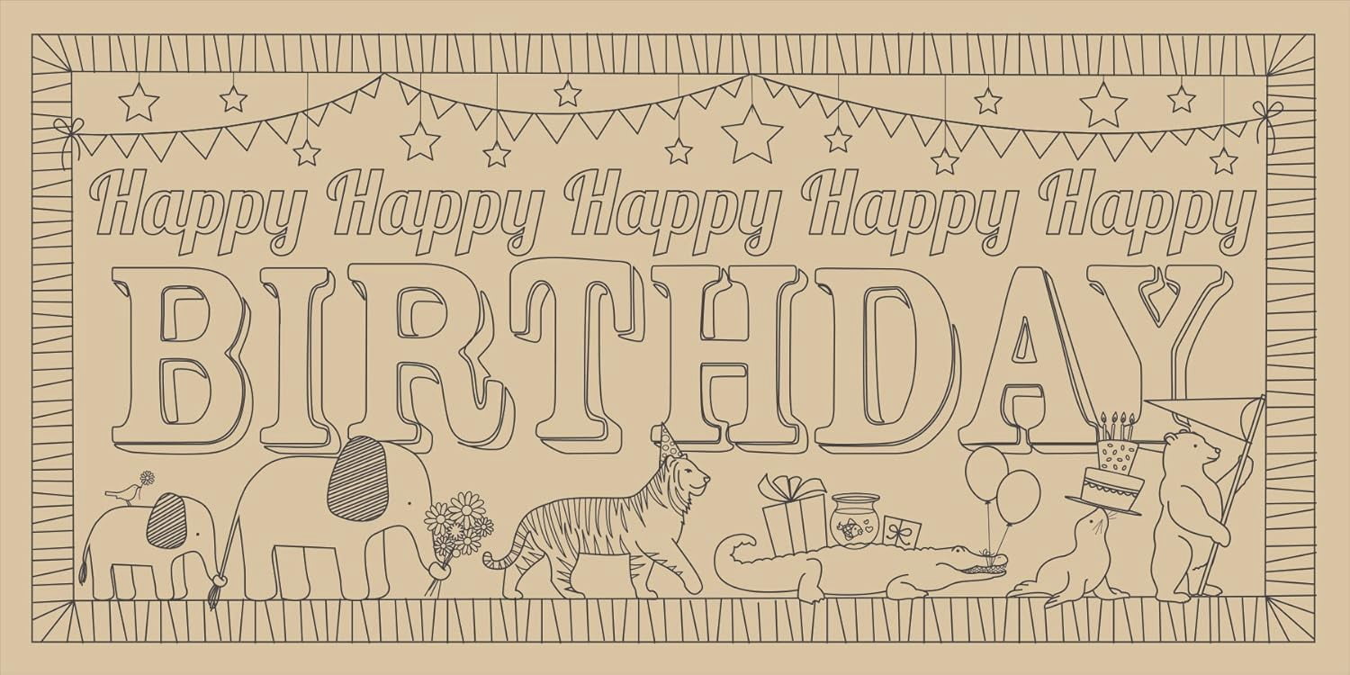lullubee Giant Coloring Mural - Birthday Parade