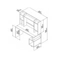 thumbnail image 5 of Kathy Ireland Home by Bush Furniture Madison Avenue 60W Writing Desk with Hutch-Color:Pure White, 5 of 8
