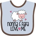 thumbnail image 3 of Inktastic Nonna and Papa Grandchild Lamb Boys or Girls Baby Bib, 3 of 4