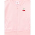 thumbnail image 7 of Wonder Nation Toddler Girls Full Zip Athletic Jacket, Sizes 12M-5T, 7 of 7