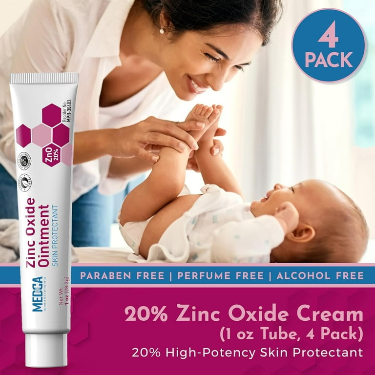 High-Potency 20% Zinc Oxide Ointment - (Pack of 4) Baby Diaper