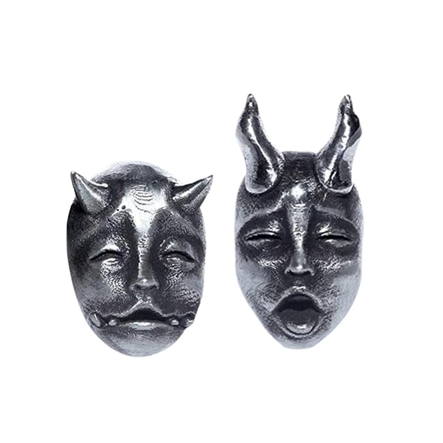 Pendientes Punk Góticos Pendientes De Roca Negra De Metal Pendientes De Tachuelas De Halloween Para Mujeres Y Hombres Minnieouse AP005844-00