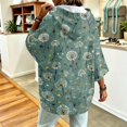 thumbnail image 6 of Women's Oversized 3/4 Sleeve Hoodie Hooded Pullover Sweatshirt Drop Shoulder Loose Fit Casual Y2K Fashion Tops, 6 of 6