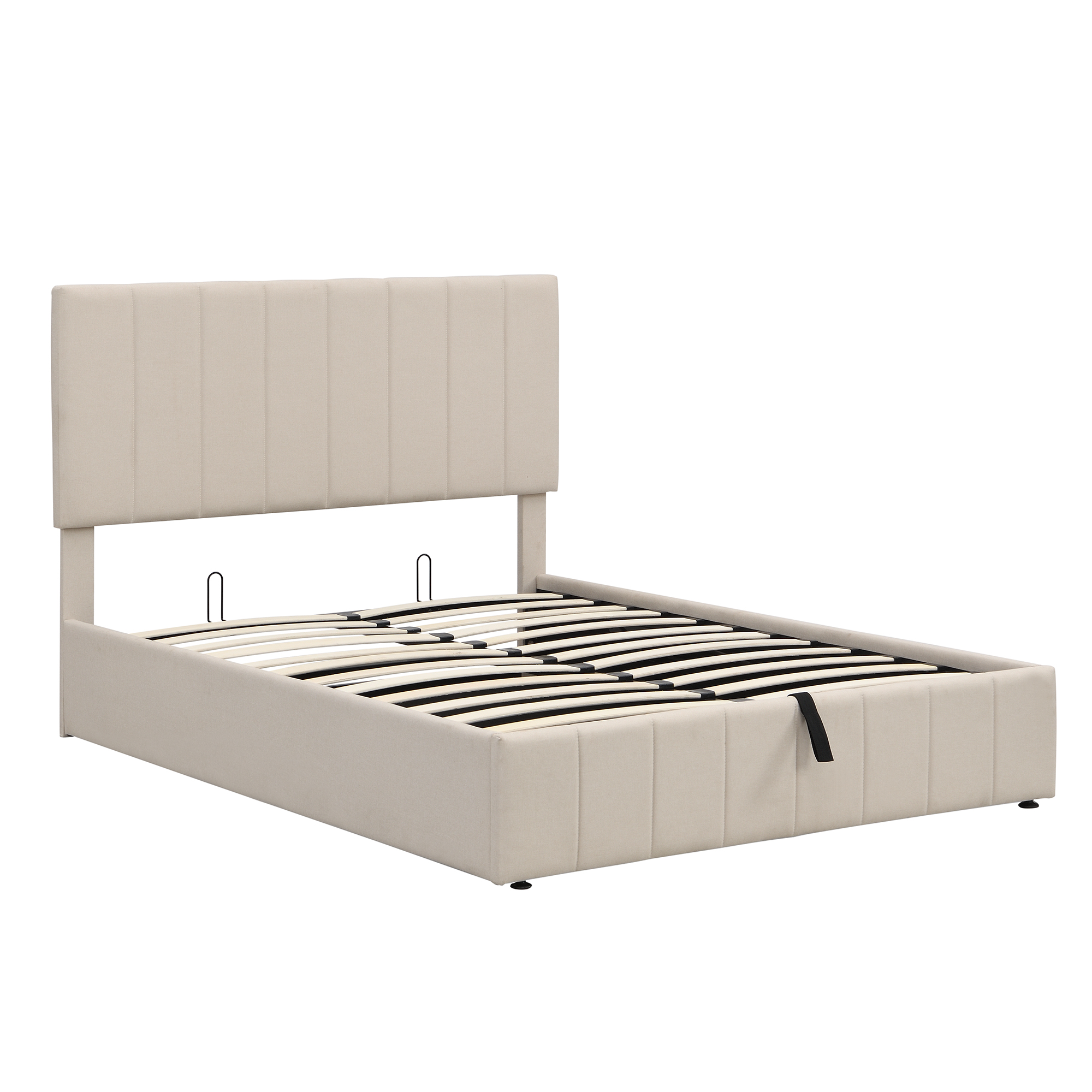 uhomepro Upholstered Platform Bed Frame, Full Size Storage Bed Frame ...