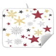thumbnail image 5 of Ryvnso Christmas Snowflake Stars Dish Drying Mat for Kitchen Countertop 18x24 Large Dish Pad Drainer Rack Dish Sink Mats, 5 of 7