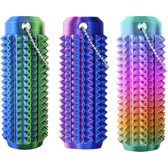 3PC Little Ouchies Fidget Toys Adults, Pain Stim Fidget Anxiety Relief Pain Stim Pocket Sensory Toys for Anxiety and Stress Reduction,Portable Travel Stress Relief Spiky Fidget Keychain (Style-1)