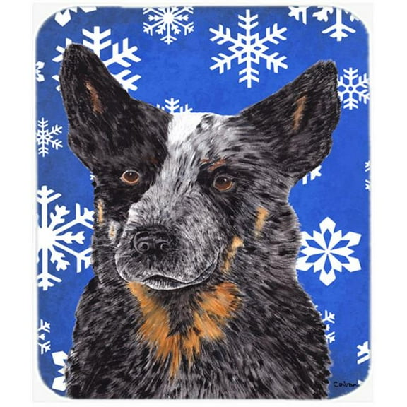 Carolines Treasures  Australian Cattle Dog Winter Snowflakes Holiday Mouse Pad