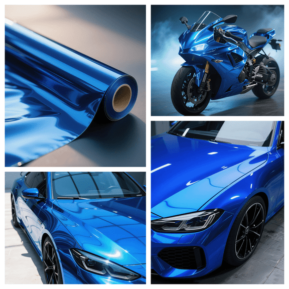 Deep Sea Blue PVC Stretchable Car Wrap Vinyl Bubble Free Color Changing Liquid Wrap Film Electroplating Film for Truck Boat Vehicle Anti-scratch Function