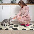 thumbnail image 3 of Geometric Flower and Dahlia Beige Anti Fatigue Kitchen Rugs Set Of 2, Non Slip Washable Decorative Floor Mats for Kitchen Sink Laundry, 17"x30" and 17"x47", 3 of 6