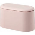 thumbnail image 1 of Mini bote de basura para encimera, tapa a presión, bote de basura, soporte para maquillaje, tocador, baño, cocina, coche, oficina, escritorio (rosa claro), 1 of 5