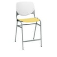 thumbnail image 3 of KFI Studios KOOL Armless Stacking Counter Barstool, White Back, Yellow Seat, 3 of 6