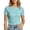 Mint Green, variant on Women's Summer Comfort Slim Fit Sheer Pullover for Daily and - Lightweight Round Neck Mesh Overlay Fitness Top Solid Color Suitable for Spring and Spring/Summer, S, Mint Green
