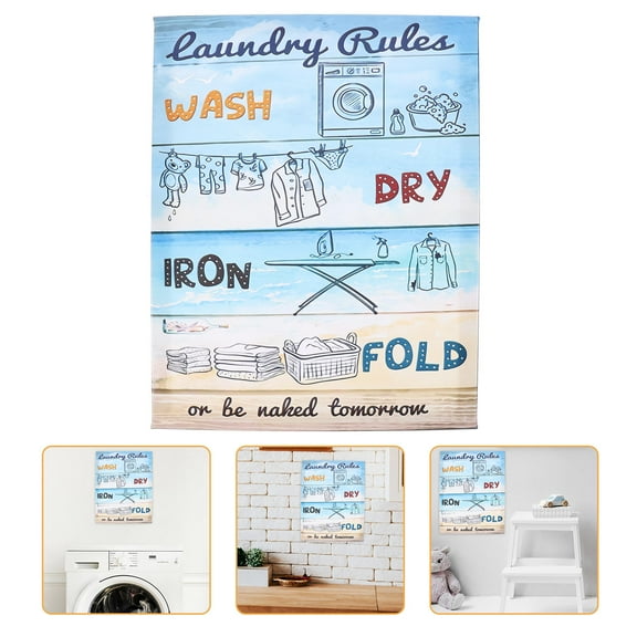 GOOHOCHY  Wall Unframed Canvas Decorative Paintings Laundry Room Art Office