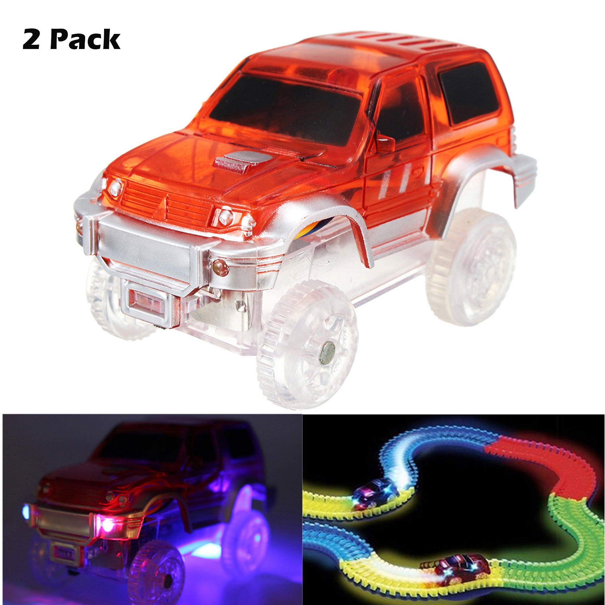 LED Light Up Cars For Tracks Electronics Car Toys With Flashing Lights Cxz 