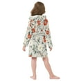 thumbnail image 7 of FORMRS Kids Bathrobe Unisex Hooded Robe Toddler Pajamas Sleepwear, Size 10-12T, Red and White Floral Pattern, 7 of 7