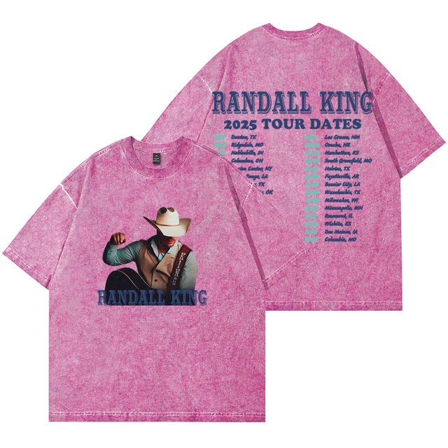 Randall King Tour Vintage Wash camisetas mujeres hombres algodón manga corta Camiseta