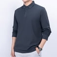 thumbnail image 2 of Fashion Long Sleeve Shirts for Mens Plus Size Lapel Button Striped Loose Casual d Shirt Save to 65% Off!, 2 of 9