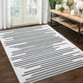thumbnail image 2 of Modern Berber Stripe Hallway Rug ,Machine Washable Area Rug Non Slip Indoor Throw Rug Low Pile Non Shedding Carpet Rug for Kitchen Bedroom Living Room, 2 of 9