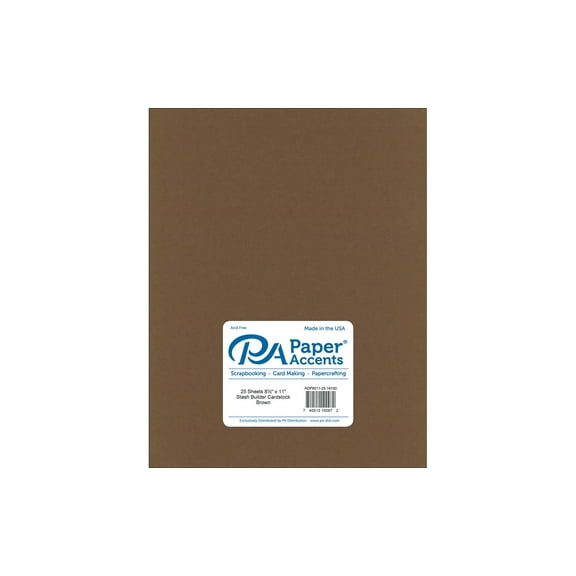 Cardstock Stash Builder 8.5x11 65lb Brown (25 sheets)