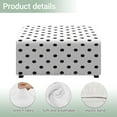 thumbnail image 4 of Xoenoiee Black Dot Print Ottoman Cover Waterproof Square Ottoman Covers Thick Slipcover for Living Room, Washable Storage Footstool Furniture Protector for Dogs, Pets, L, 4 of 7
