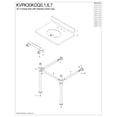 thumbnail image 3 of Kingston Brass KVPK30KOQ7 Monarch 30" Black Granite Console Sink with Stainless Steel Legs (8-Inch, 3-Hole), Black Granite/Brushed Brass, 3 of 4