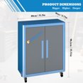 thumbnail image 7 of Upgraded Metal Tool Chest on Wheels, 2 Locking Doors, 360° Casters & Foot Pads, Large Capacity Mobile Tool Cabinet with Adjustable Organizer, 7 of 7