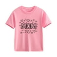 thumbnail image 4 of Frwgonr Girls Casual T-shirts Mother's Day Shirts for Girls Kids T-Shirts Tees Summer Tops 2T-13, Pink, 4 of 6