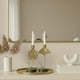 thumbnail image 5 of Ilios Innova | Set de 4 Portavelas Decorativos, Diseño de Hojas Metálicas Doradas con Base de Mármol Verde, Estilo Contemporáneo para Decoración, 5 of 9