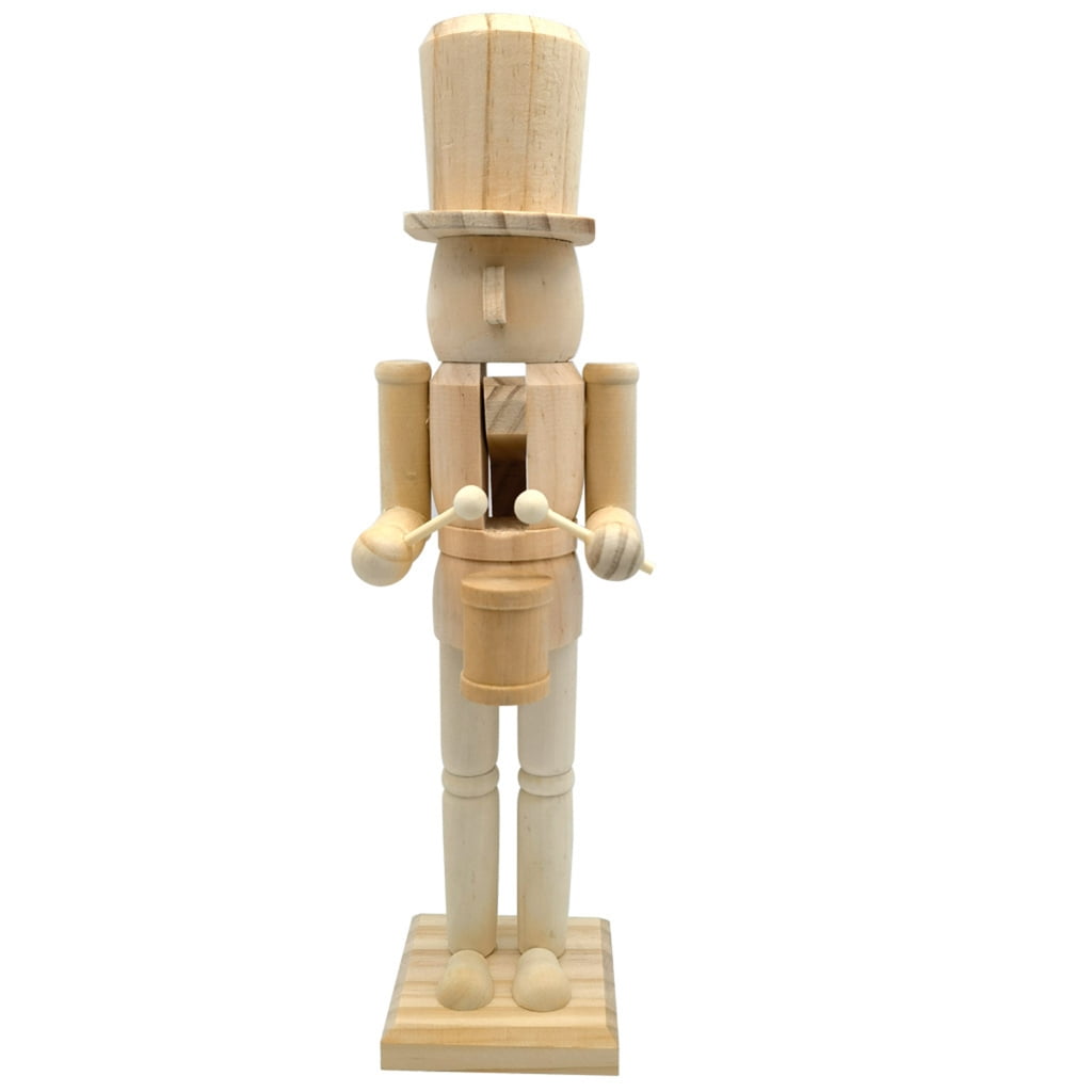 Wood Christmas Nutcrackers Unfinished Coloring Christmas Nutcrackers Ornaments Unpainted Puppet Walnut Soldiers Crafts