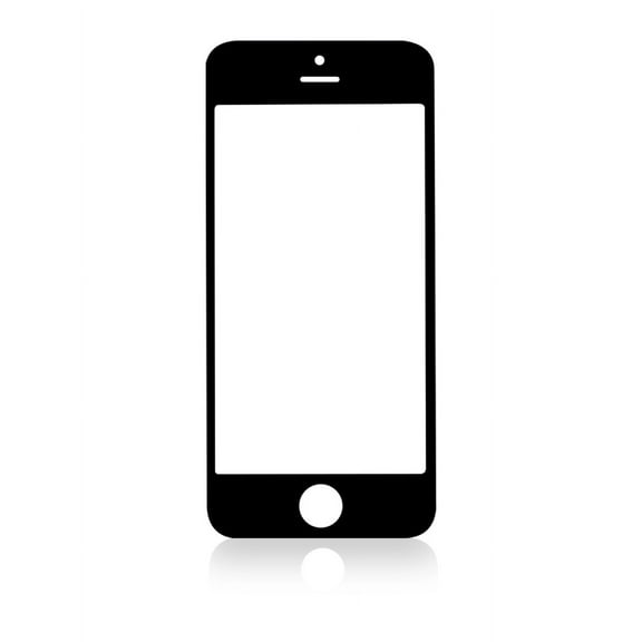 Replacement 2 in 1 (Front Glass Frame Pre-Installed) Compatible For iPhone 5C (2 Pack) (Black)