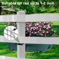 thumbnail image 6 of 6 Pack Railing Planter Box for Balcony Fences Garden,16.9 Inch Deck Railing Planter Boxes for Plants, Rectangular Hanging Window Boxes Planters, Green, 6 of 8