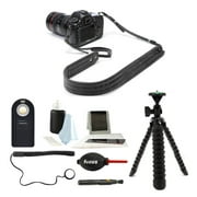 ONA Lima Leather Presidio Camera Strap (Black) with Focus Camera Accessory Kit