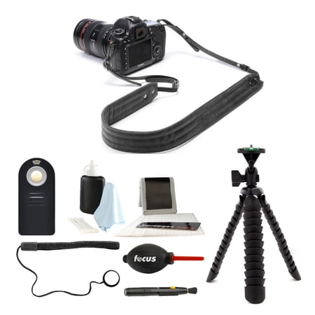 UPC: 0663701783407 | ONA Lima Leather Presidio Camera Strap (Black) with Focus Camera Accessory Kit