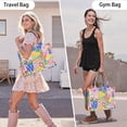 thumbnail image 6 of Large Capacity Tote Bag,Pioneer Flower Floral Print Pattern Handbag Fashion Luxury Tote Bag,15.7"x13"x 5.1" Inches,Laptop Compatible, 6 of 6
