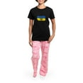 thumbnail image 4 of CafePress - I Stand With Ukraine Flag Emblem Map Patri Pajamas - Women's Short Sleeve Print T-Shirt and Pants Dark Cotton Pajama Set, 4 of 7