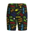 thumbnail image 5 of Fotbe Pixel Game Pajama Shorts for Men, Men's Pajama Bottoms, Sleepwear,Short Pajama Pants-4X-Large, 5 of 9