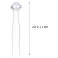 thumbnail image 4 of Miangastore Rhinestone Barrettes Silver Alloy Rhinestone 20Pcs 2.8X0.6X0.6In, 4 of 8