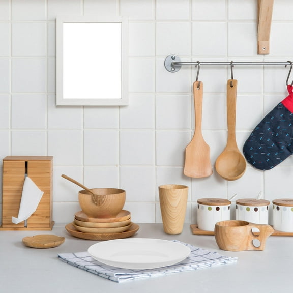 MUSEYA White Round Plates Elegant Porcelain Look Shatterproof For Restaurant Service 1Pcs