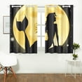 thumbnail image 2 of MKHERT Mermaid Window Curtain Kitchen Curtains Window Treatments 26x39 inch,Set of 2, 2 of 3