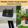 thumbnail image 4 of Riwcyla Weather Stations Wireless Indoor Thermometers LCD Color Display Temperature Humidity with Sensor Weather Thermometer Forecast Station with Clock / Adjustable Backlight / Forecast / Data /, 4 of 6