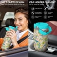 thumbnail image 5 of 30oz Handheld Travel Tumbler with Handle – Double Wall Stainless Steel Insulated Cup, Flip Straw Lid, Leak-Proof & BPA-Free for Hot and Cold Drinks – Durable Coffee & Juice Mug Pink, 5 of 7