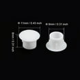 thumbnail image 4 of Uxcell 0.31'' Screw Cap Cover Locking Hole Plug Button Top Flush Type Plastic White 30pcs, 4 of 5