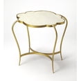thumbnail image 2 of Marble & Metal - Multi-Color - Free Form - Iron, MDF, Marble - BUTLER ADRIA WHITE MARBLE END TABLE, 2 of 2